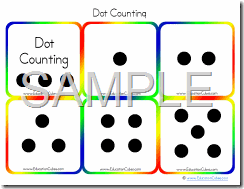 Education Cubes: Dot Counting {Standard Dice}